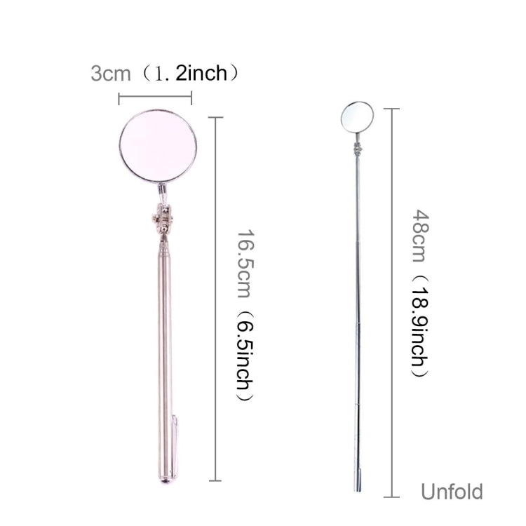 Vehicle Car Chassis Telescoping Inspection Mirror, Mirror Diameter: 30mm, Length: 165mm - Electronic Test by PMC TechLife | Online Shopping South Africa | PMC TechLife | Buy Now Pay Later Mobicred