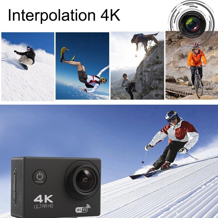 F60 2.0 inch Screen 170 Degrees Wide Angle WiFi Sport Action Camera Camcorder with Waterproof Housing Case, Support 64GB Micro SD Card(Black) - Other Camera by PMC Jewellery | Online Shopping South Africa | PMC Jewellery | Buy Now Pay Later Mobicred