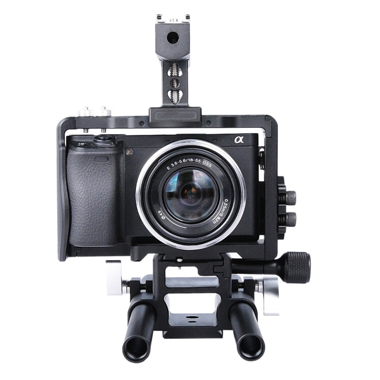 YELANGU YLG0905A Camera Video Cage Handle Stabilizer for Sony A6000/A6300/A6400/A6500(Black) - Camera Cage by YELANGU | Online Shopping South Africa | PMC Jewellery | Buy Now Pay Later Mobicred