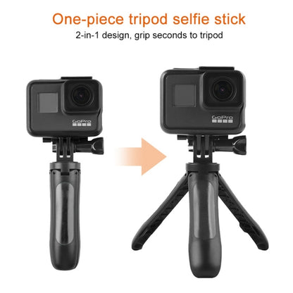 GP446 Multifunctional Mini Fixed Tripod for GoPro Hero12 Black / Hero11 /10 /9 /8 /7 /6 /5, Insta360 Ace / Ace Pro, DJI Osmo Action 4 and Other Action Cameras(Grey) - Holder by PMC Jewellery | Online Shopping South Africa | PMC Jewellery | Buy Now Pay Later Mobicred