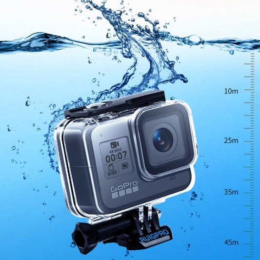 RUIGPRO for GoPro HERO8 Black 45m Waterproof Housing Protective Case with Buckle Basic Mount & Screw(Transparent) - Waterproof Cases by RUIGPRO | Online Shopping South Africa | PMC Jewellery | Buy Now Pay Later Mobicred