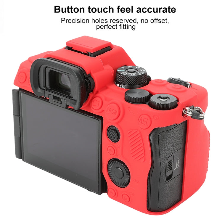 For Sony ILCE-7RM5 / Alpha 7R V Soft Silicone Protective Case (Red) - free shipping - PMC TechLife - Order now!