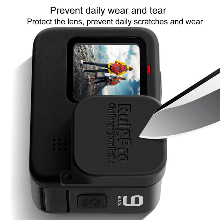 RUIGPRO for GoPro HERO10 Black / HERO9 Black Soft Rubber Scratch-resistant Camera Lens Protective Cap Cover (Black) - Lens Cover by RUIGPRO | Online Shopping South Africa | PMC Jewellery | Buy Now Pay Later Mobicred