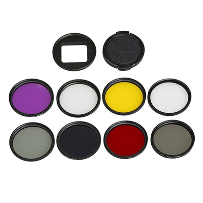 For GoPro HERO5 Sport Action Camera Proffesional 52mm Lens Filter(CPL + UV + ND8 + ND2 + Star 8 + Red + Yellow + FLD / Purple) & Waterproof Housing Case Adapter Ring - Lens Filter by PMC Jewellery | Online Shopping South Africa | PMC Jewellery | Buy Now Pay Later Mobicred