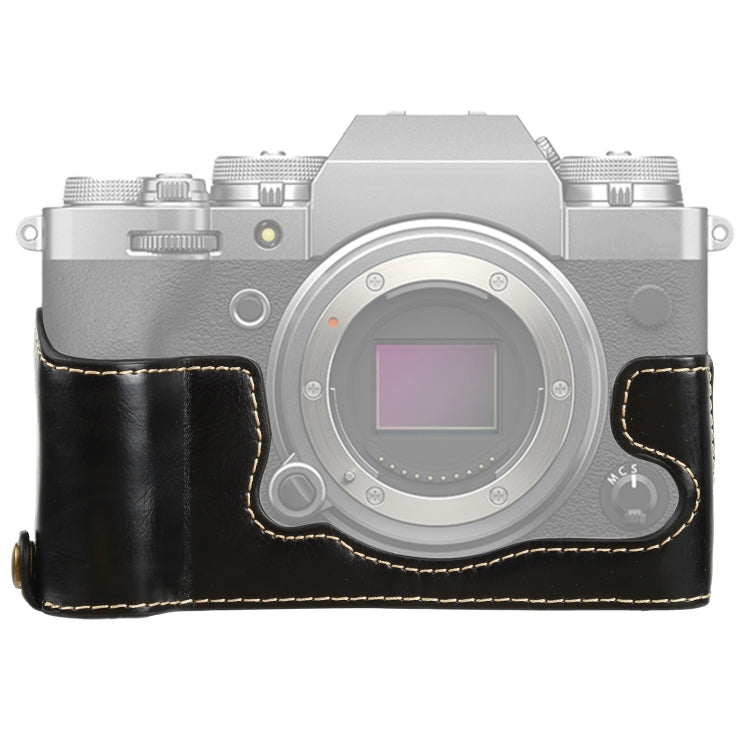 1/4 inch Thread PU Leather Camera Half Case Base for FUJIFILM X-T4 (Black) - Half Case by PMC TechLife | Online Shopping South Africa | PMC TechLife