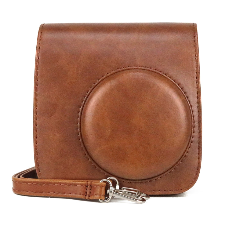 Retro Full Body PU Leather Case Camera  Bag with Strap for FUJIFILM instax mini 7+ (Brown) - Leather Bag by PMC TechLife | Online Shopping South Africa | PMC TechLife | Buy Now Pay Later Mobicred