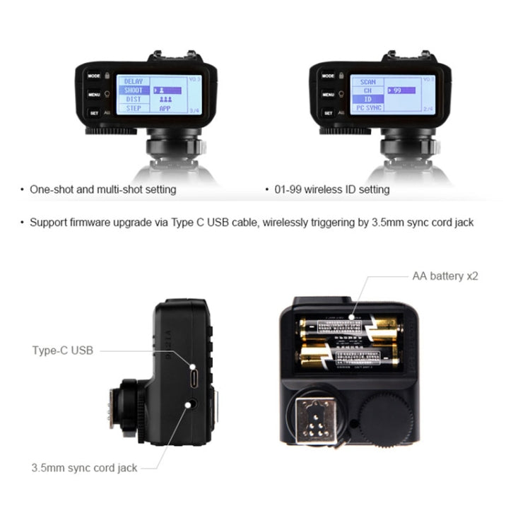 Godox X2T-F E-TTL II Bluetooth Wireless Flash Trigger for FUJIFILM (Black) - free shipping - PMC TechLife - Order now!
