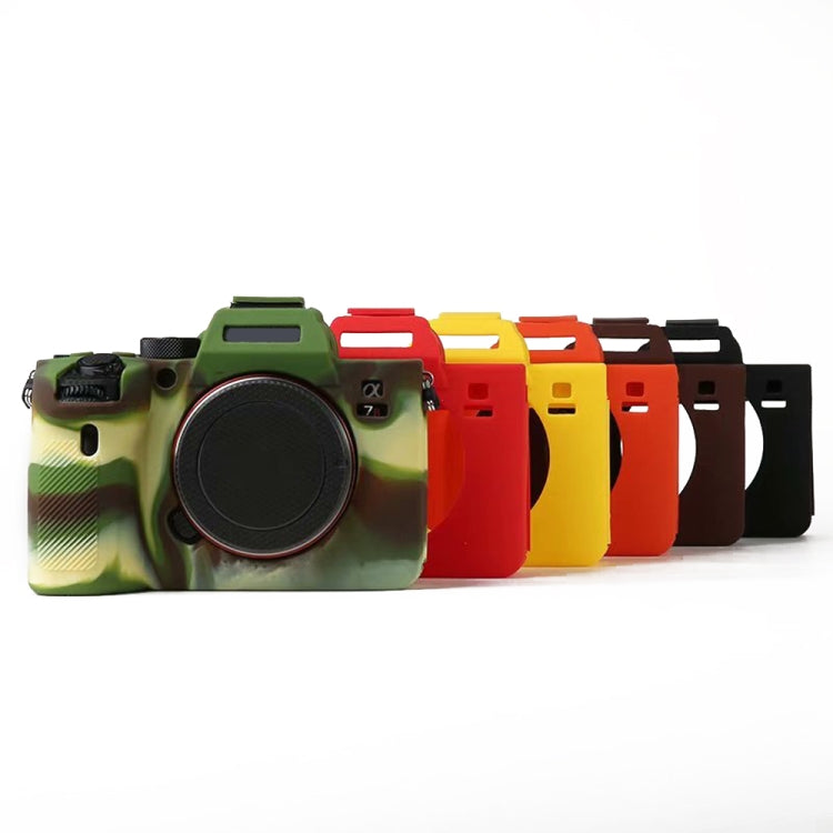 For Sony A7R4 Soft Silicone Protective Case(Coffee) - Protective Case by PMC TechLife | Online Shopping South Africa | PMC TechLife | Buy Now Pay Later Mobicred