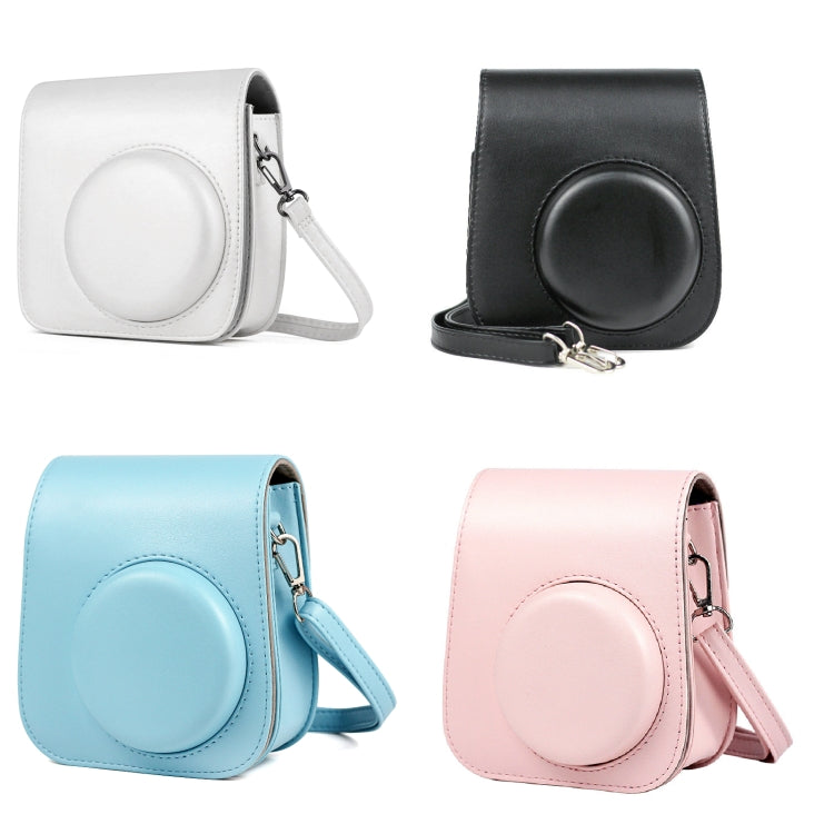 Solid Color Full Body Camera Leather Case Bag with Strap for FUJIFILM Instax mini 11 (Black) - free shipping - PMC TechLife - Order now!