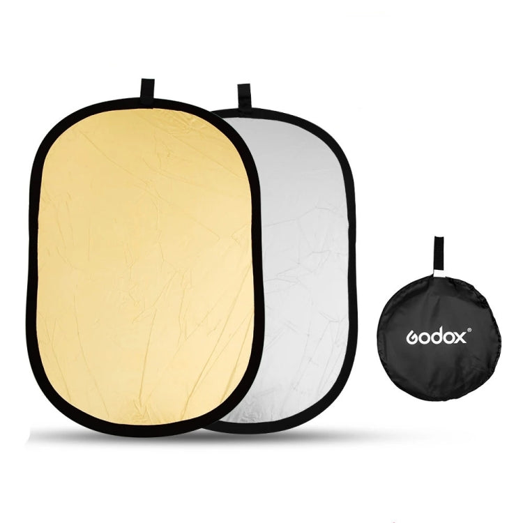 Godox FT01 2 in 1 Gold / Silver Oval Folding Reflector Board, Size: 60 x 90cm - free shipping - PMC TechLife - Order now!