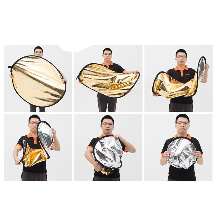 Godox FT01 2 in 1 Gold / Silver Oval Folding Reflector Board, Size: 60 x 90cm - free shipping - PMC TechLife - Order now!