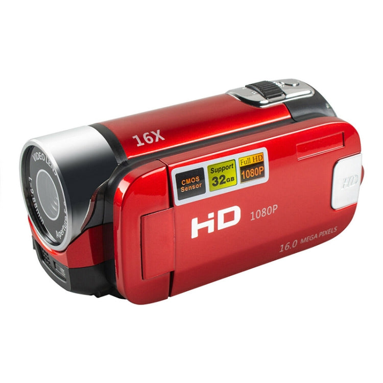 16X Digital Zoom HD 16 Million Pixel Home Travel DV Camera, UK Plug (Red) - Video Cameras by PMC TechLife | Online Shopping South Africa | PMC TechLife