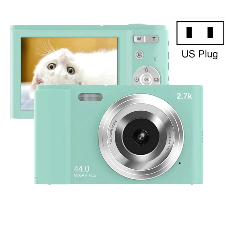 DC302 2.88 inch 44MP 16X Zoom 2.7K Full HD Digital Camera Children Card Camera, US Plug(Green) - Children Cameras by PMC Jewellery | Online Shopping South Africa | PMC Jewellery | Buy Now Pay Later Mobicred