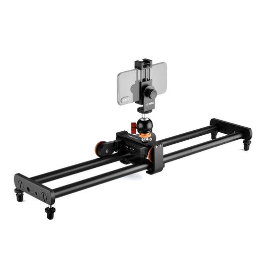 YELANGU L60E 60cm Slide Rail Track + L4 3-Wheel Video Dolly with Phone Clamp & Ballhead - Camera Slider by YELANGU | Online Shopping South Africa | PMC Jewellery | Buy Now Pay Later Mobicred