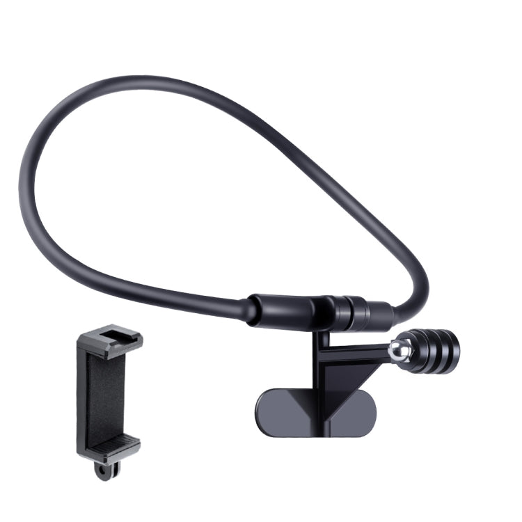 Hands Free Lazy Wearable Neck Camera Phone Holder with Phone Clamp, Extended Version(Black) - Holder by PMC TechLife | Online Shopping South Africa | PMC TechLife | Buy Now Pay Later Mobicred