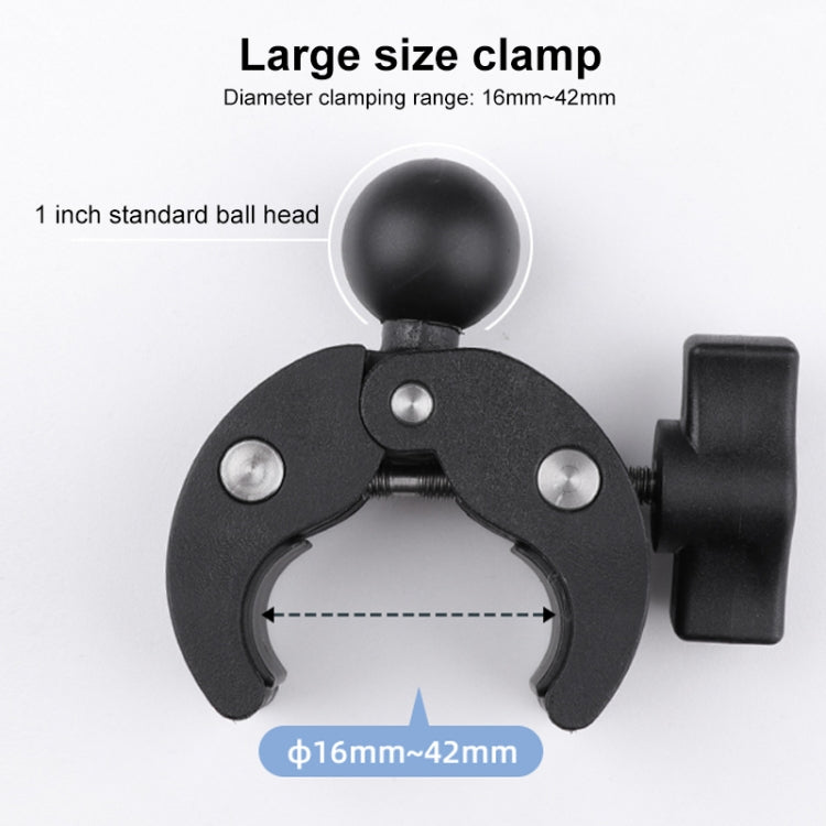 Extended Version 360 Rotation Adjustable Action Camera Bike Motorcycle Handlebar Holder with Phone Clamp (Black) - Bicycle Handlebar Mount by PMC TechLife | Online Shopping South Africa | PMC TechLife | Buy Now Pay Later Mobicred
