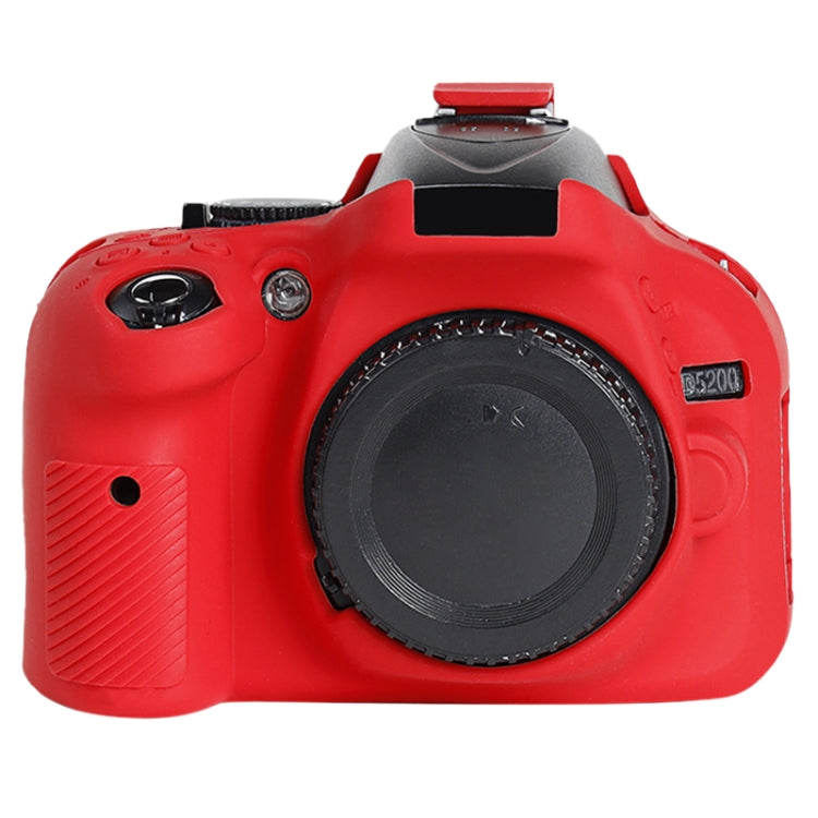 Soft Silicone Protective Case for Nikon D5200 (Red) - Protective Case by PMC TechLife | Online Shopping South Africa | PMC TechLife | Buy Now Pay Later Mobicred
