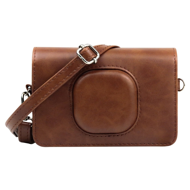 For Kodak Mini Shot2 C210 instax Full Body Camera PU Leather Case Bag with Strap(Brown) - free shipping - PMC TechLife - Order now!