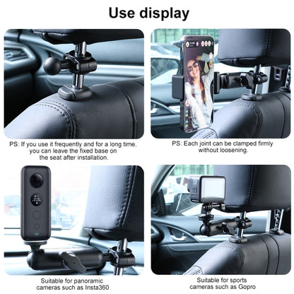 21mm Ballhead Car Front Seat Handlebar Fixed Mount Holder with Tripod Adapter & Screw for GoPro Hero12 Black / Hero11 /10 /9 /8 /7 /6 /5, Insta360 Ace / Ace Pro, DJI Osmo Action 4 and Other Action Cameras - Connection Mount by PMC Jewellery | Online Shopping South Africa | PMC Jewellery | Buy Now Pay Later Mobicred