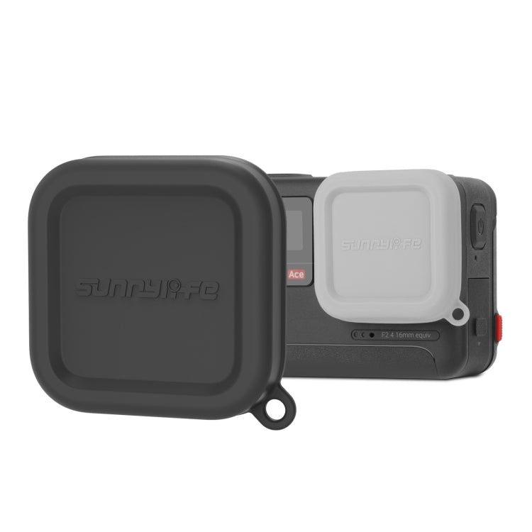 For Insta360 Ace / Ace Pro Sunnylife Silicone Lens Cap Protector Lens Cover (Black) - Case & Bags by Sunnylife | Online Shopping South Africa | PMC TechLife | Buy Now Pay Later Mobicred