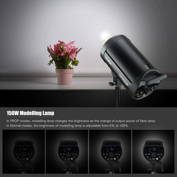Godox DP400III Studio Flash Photo Light 400Ws 2.4G Wireless X System Bowens Mount Strobe Light, No Lamp Cover (UK Plug) - free shipping - PMC TechLife - Order now!