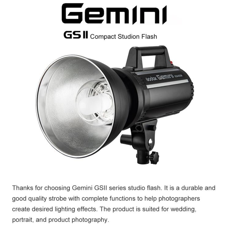 Godox Gemini GS300II Studio Flash Light 300Ws Bowens Mount Strobe Flash (UK Plug) - free shipping - PMC TechLife - Order now!