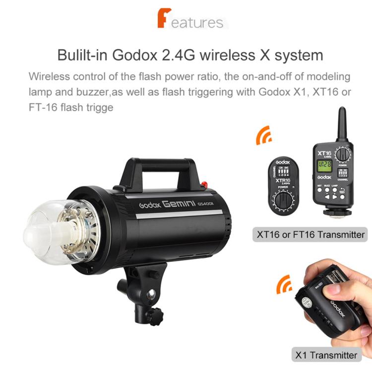 Godox Gemini GS200II Studio Flash Light 200Ws Bowens Mount Strobe Flash (EU Plug) - free shipping - PMC TechLife - Order now!