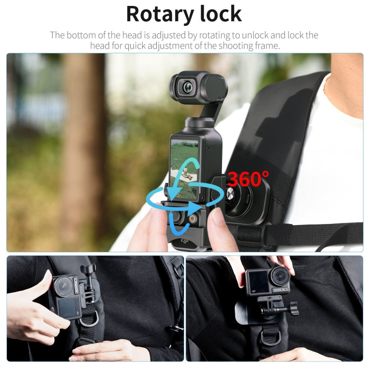 STARTRC 360 Degree Rotation Backpack Clip Magnetic Suction Mount (Black) - Case & Bags by STARTRC | Online Shopping South Africa | PMC TechLife | Buy Now Pay Later Mobicred