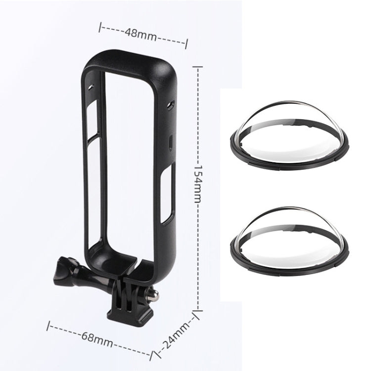 For Insta360 X4 PC Plastic Protective Frame with PC Lens Cover Guard (Black) - Mount & Holder by PMC Jewellery | Online Shopping South Africa | PMC Jewellery | Buy Now Pay Later Mobicred