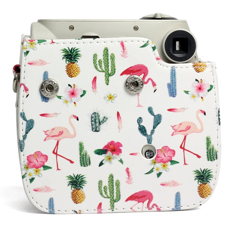 Flamingo Cactus Pattern PU Leather Protective Camera Case Bag For FUJIFILM Instax Mini 7S / 7C Camera - free shipping - PMC TechLife - Order now!
