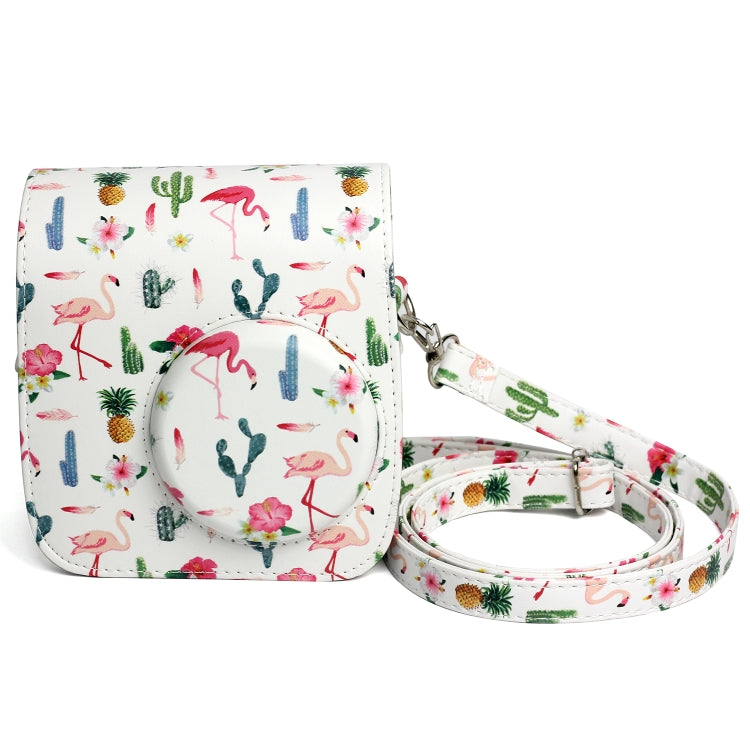 Flamingo Cactus Pattern PU Leather Protective Camera Case Bag For FUJIFILM Instax Mini 7S / 7C Camera - free shipping - PMC TechLife - Order now!
