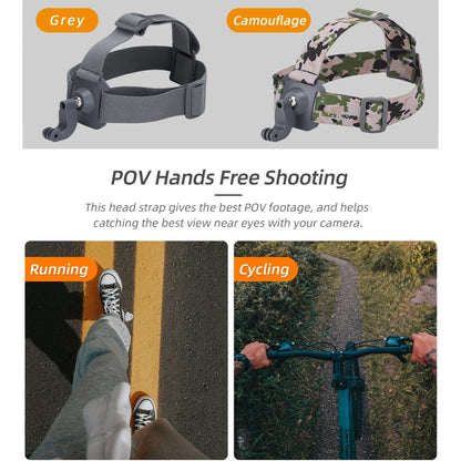 Sunnylife TD672 360 Rotation Adjustable Head Strap Vlog POV Mount Belt for GoPro, Insta360, DJI Osmo Action and Other Action Cameras (Camouflage) - Head Belt by Sunnylife | Online Shopping South Africa | PMC Jewellery | Buy Now Pay Later Mobicred