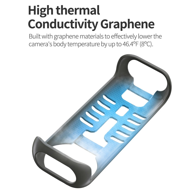 For Insta360 X4 Sunnylife Graphene Case High Thermal Conductivity Protective Case with Hand Strap (Black) - free shipping - PMC TechLife - Order now!