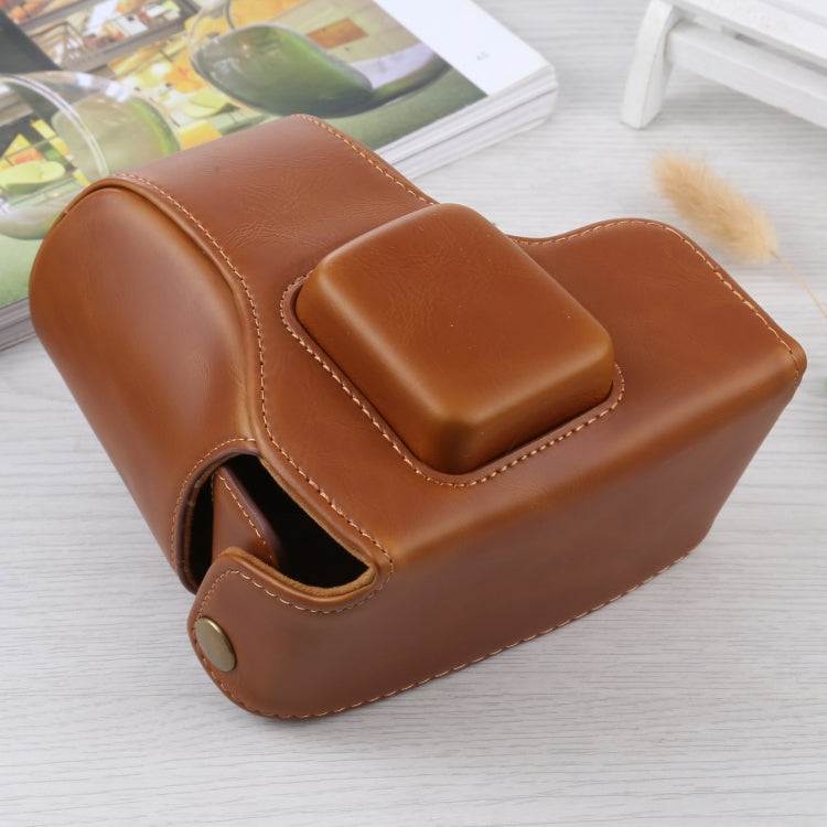 Full Body Camera PU Leather Case Bag with Strap for Olympus E-PL3 / E-PM1 (Brown) - free shipping - PMC TechLife - Order now!