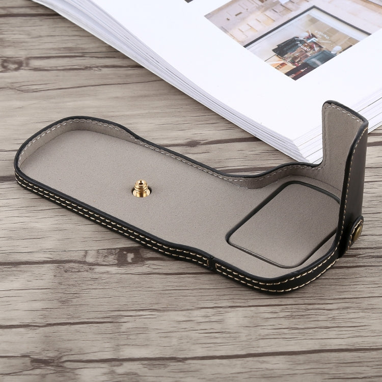 1/4 inch Thread PU Leather Camera Half Case Base for Canon EOS 5D Mark IV / 5D Mark III(Black) - free shipping - PMC TechLife - Order now!