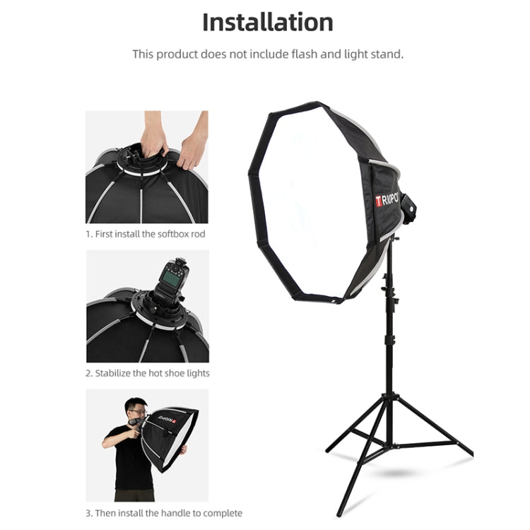 TRIOPO KX65 65cm Dome Speedlite Flash Octagon Parabolic Softbox Diffuser for Speedlite - free shipping - PMC TechLife - Order now!