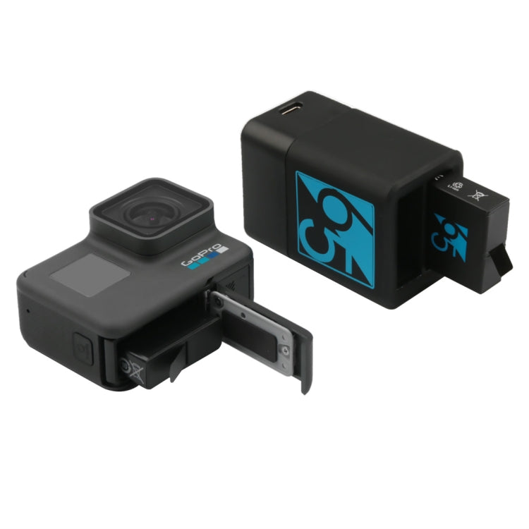 Dual Batteries Charger with USB-C / Type-C Cable for GoPro HERO6 /5 - Charger by PMC Jewellery | Online Shopping South Africa | PMC Jewellery | Buy Now Pay Later Mobicred