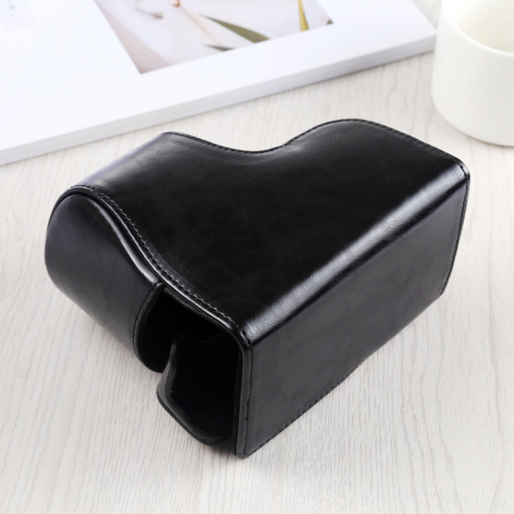 Full Body Camera PU Leather Case Bag with Strap for Sony A6400 / ILCE-A6400 (Black) - free shipping - PMC TechLife - Order now!