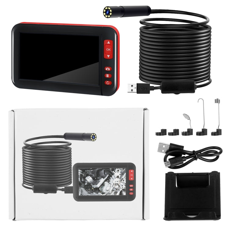 P20 4.3 Inch Screen Display HD1080P Inspection Endoscope with 8 LEDs, Length: 5m, Lens Diameter: 8mm, Mild Line -  by PMC Jewellery | Online Shopping South Africa | PMC Jewellery | Buy Now Pay Later Mobicred