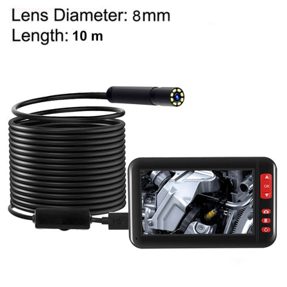 P20 4.3 Inch Screen Display HD1080P Inspection Endoscope with 8 LEDs, Length: 10m, Lens Diameter: 8mm, Mild Line -  by PMC Jewellery | Online Shopping South Africa | PMC Jewellery | Buy Now Pay Later Mobicred