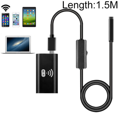 F99 HD Mobile Phone Endoscope, 8mm Waterproof Pipe Endoscope, Wifi Version, Flexible Cord, Length: 1.5m (Black) -  by PMC Jewellery | Online Shopping South Africa | PMC Jewellery | Buy Now Pay Later Mobicred