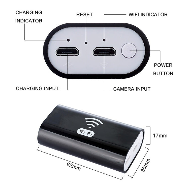 F99 HD Mobile Phone Endoscope, 8mm Waterproof Pipe Endoscope, Wifi Version, Flexible Cord, Length: 2m (Black) -  by PMC Jewellery | Online Shopping South Africa | PMC Jewellery | Buy Now Pay Later Mobicred