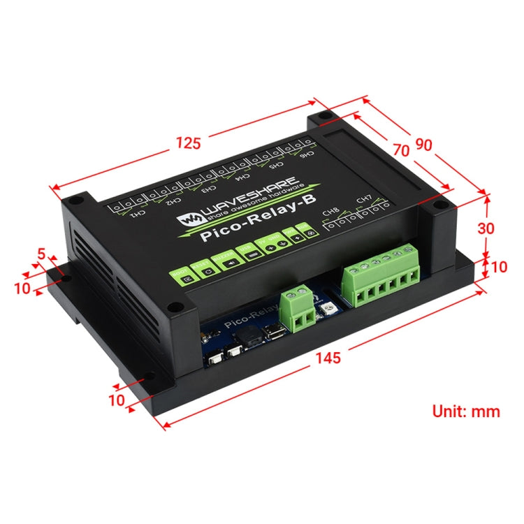 Waveshare Multi Protection 8-Channel Industrial Relay Module for Raspberry Pi Pico - Mini PC Accessories by WAVESHARE | Online Shopping South Africa | PMC Jewellery | Buy Now Pay Later Mobicred