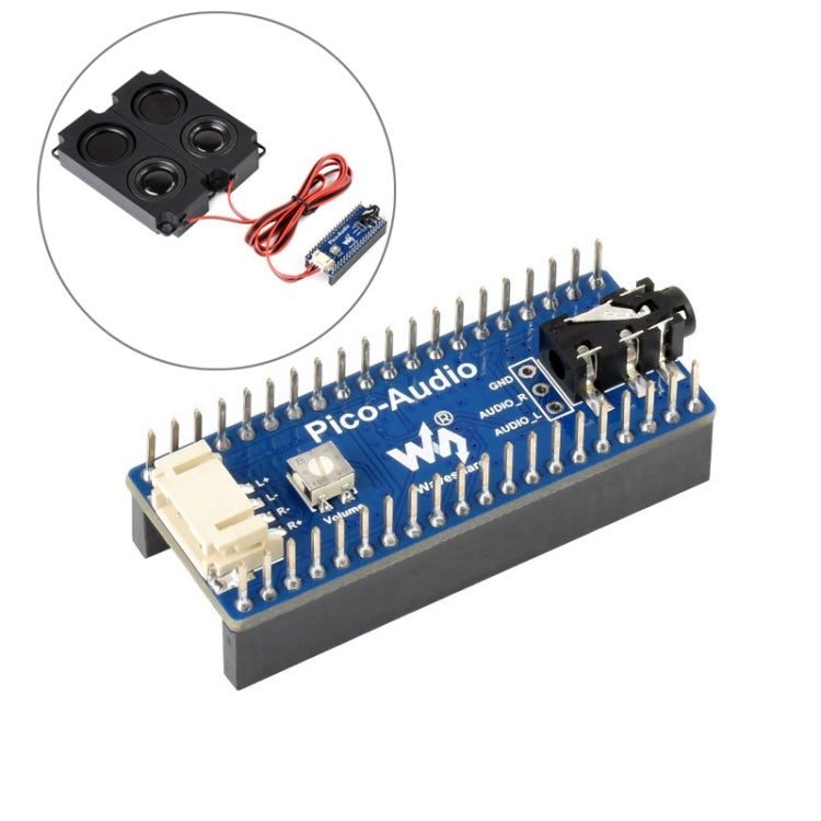 Waveshare Audio Expansion Module for Raspberry Pi Pico, Concurrently Headphone / Speaker Output - free shipping - PMC Jewellery - Order now!