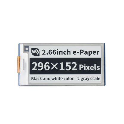 Waveshare 2.66 inch 296 x 152 Pixel Black / White E-Paper E-Ink Display Module for Raspberry Pi Pico, SPI Interface - Modules Expansions Accessories by WAVESHARE | Online Shopping South Africa | PMC Jewellery | Buy Now Pay Later Mobicred