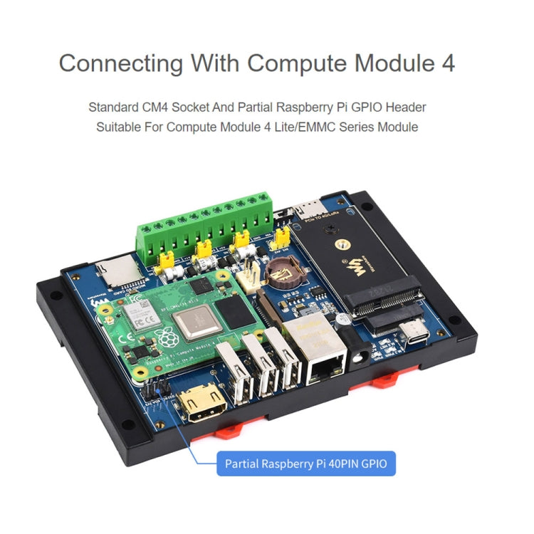 Waveshare Industrial IoT Wireless Expansion Module for Raspberry Pi CM4(EU Plug) - Mini PC Accessories by WAVESHARE | Online Shopping South Africa | PMC Jewellery | Buy Now Pay Later Mobicred