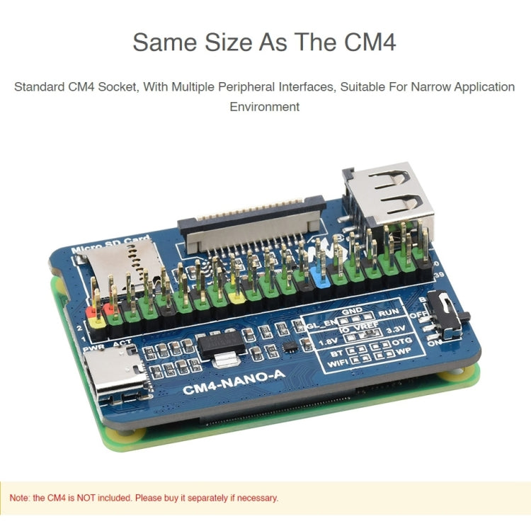 Waveshare Nano Base Board A for Raspberry Pi CM4 - Modules Expansions Accessories by PMC Jewellery | Online Shopping South Africa | PMC Jewellery | Buy Now Pay Later Mobicred