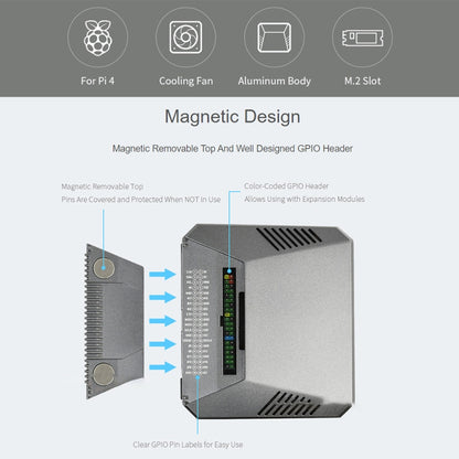 Waveshare Argon One M.2 Aluminum Case For Raspberry Pi 4, with M.2 Expansion Slot - Modules Expansions Accessories by WAVESHARE | Online Shopping South Africa | PMC Jewellery | Buy Now Pay Later Mobicred