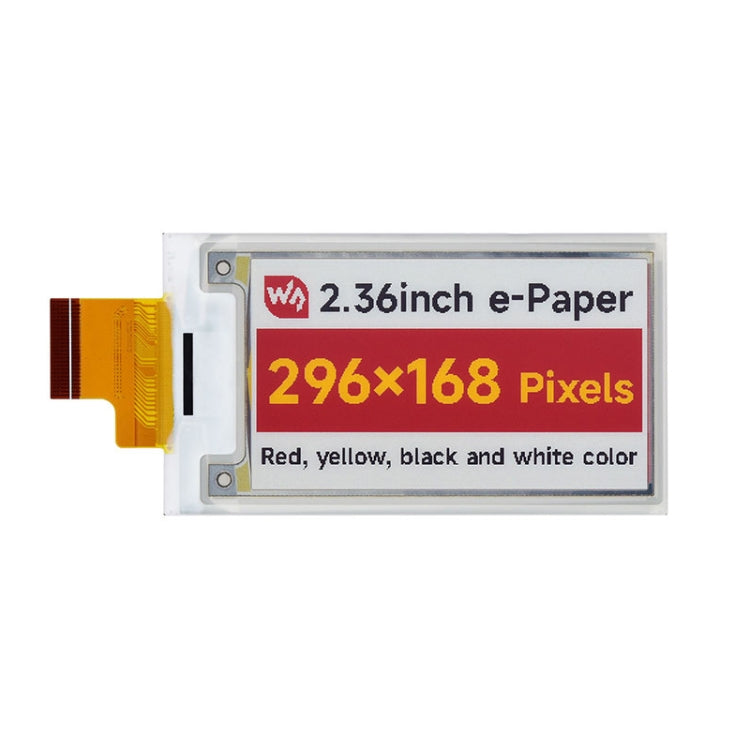 Waveshare 2.36 inch 296 x 168 Red Yellow Black White E-Paper (G) Raw Display Panel - Modules Expansions Accessories by WAVESHARE | Online Shopping South Africa | PMC Jewellery | Buy Now Pay Later Mobicred