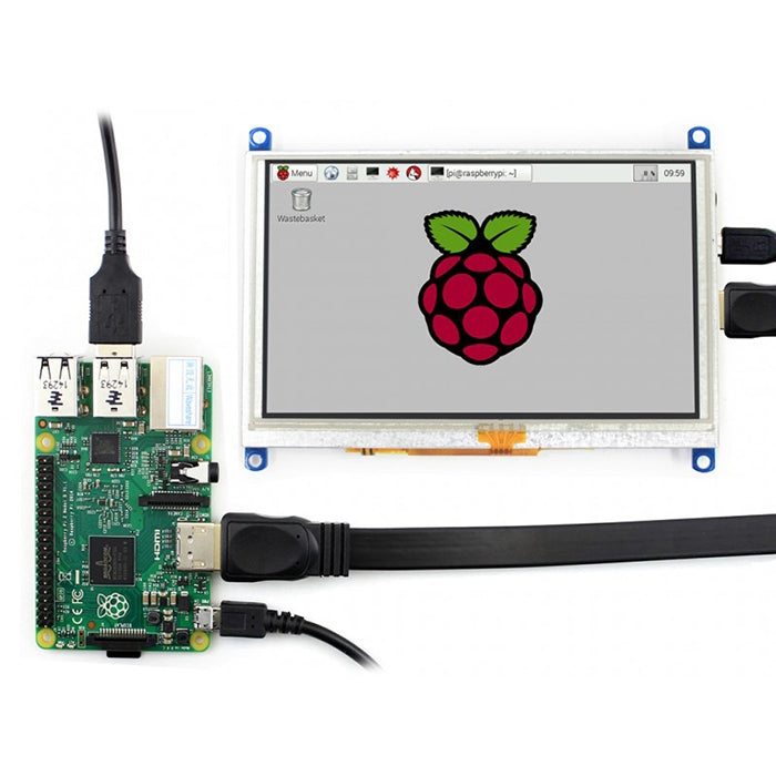 WAVESHARE 5 Inch HDMI LCD (G) 800x480 Touch Screen  for Raspberry Pi Supports Various Systems - LCD & LED Display Module by PMC Jewellery | Online Shopping South Africa | PMC Jewellery | Buy Now Pay Later Mobicred